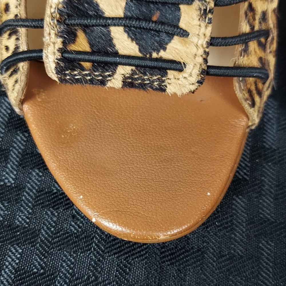 BOUTIQUE 9 ANIMAL PRINT OPEN TOE HEELS (9) - Picture 8 of 15